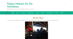 Desktop Screenshot of happyhelpersforthehomeless.com